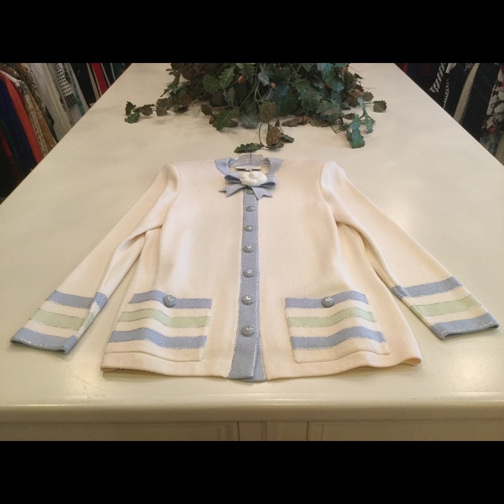 St John Collection Jacket - White, Green, Blue